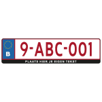 Kentekenplaathouder Auto België Kwik Klik met tekst
