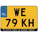 Kentekenplaathouder Caravan/4x4 met tekst